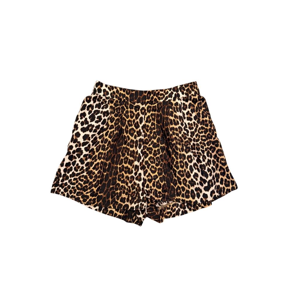 H&M Leopard Print High Waist Flowy Shorts – Size 4